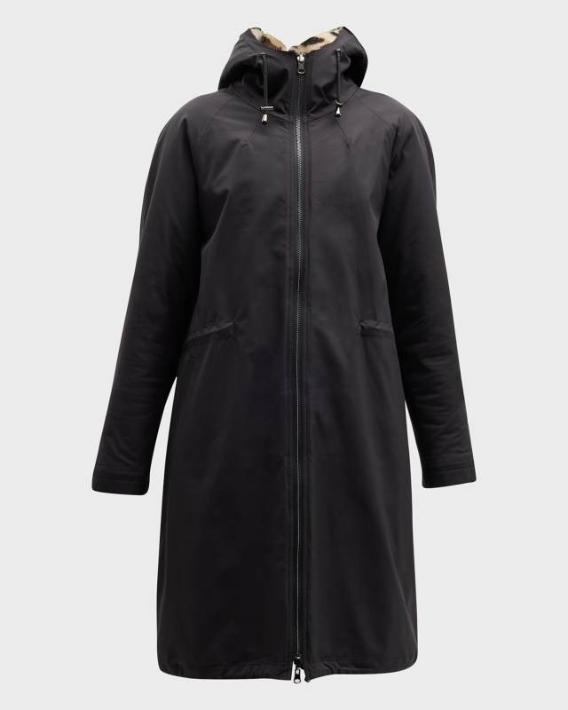 Reversible Shearling Lamb Parka Coat
